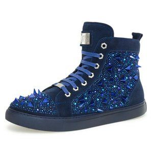 Men's J75 by Jump Zambia Navy Studded Suede NWT